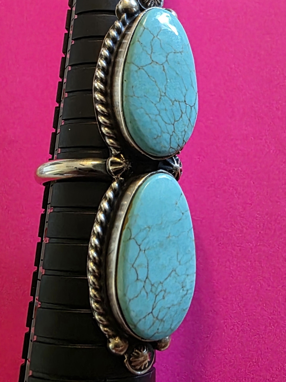 2 STONE NATIVE RING - Picture 3 of 4